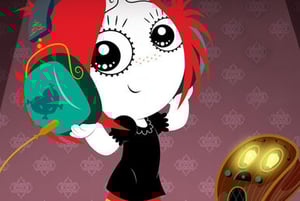 This is the Avatar Image for the Ruby Gloom Latin American Spanish AI Voice and Text to Speech Generator